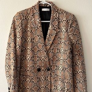 Anine Bing Snake Print Blazer